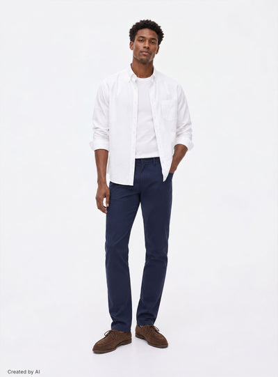Pantaloni chino tinta unita regular
