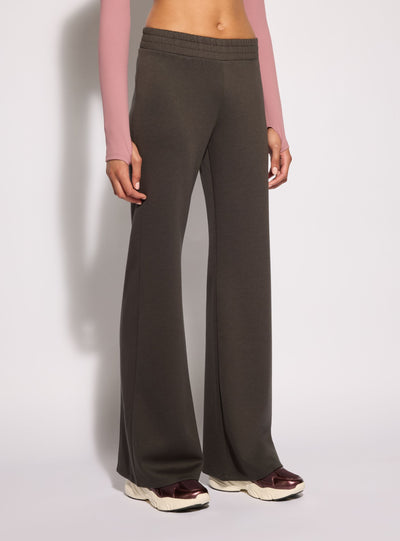 Pantaloni tuta sportivi wide leg a tinta unita