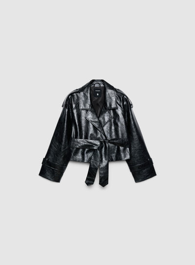 Trench corto con cintura