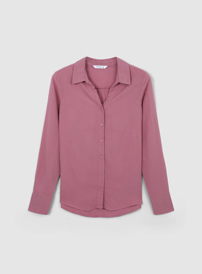 Camicia ampia a tinta unita