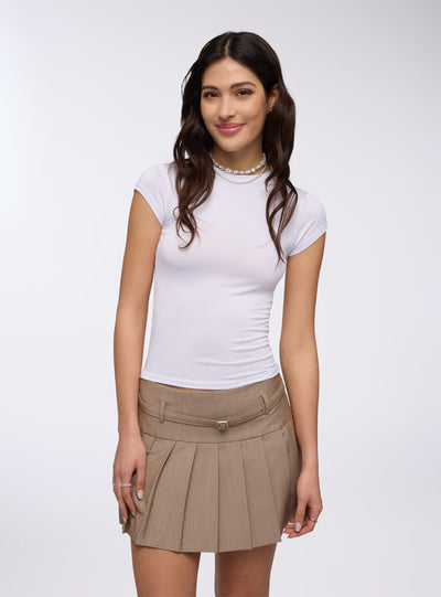 T-shirt tinta unita elasticizzata