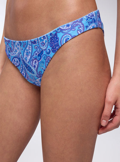 Slip brasiliana bikini con stampa cachemire