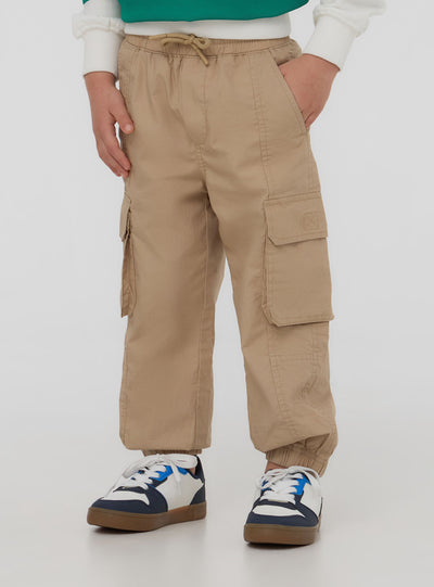 Pantaloni cargo popeline di cotone