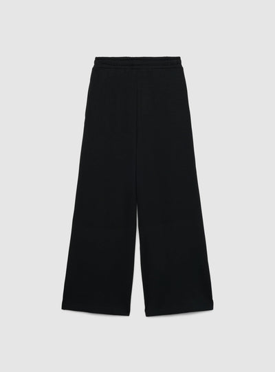 Pantaloni tuta maxi a tinta unita con coulisse