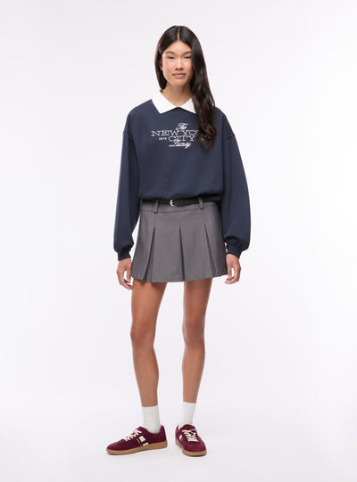 Skort plissé avec ceinture