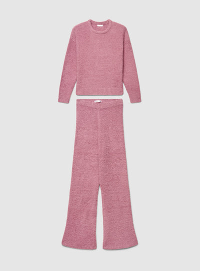 Long teddy-effect pajama set