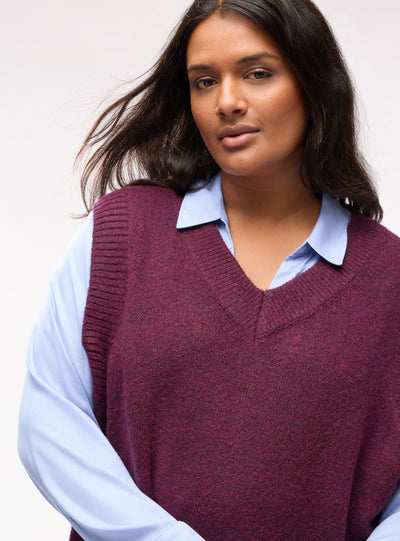 Gilet in maglia con scollo a V