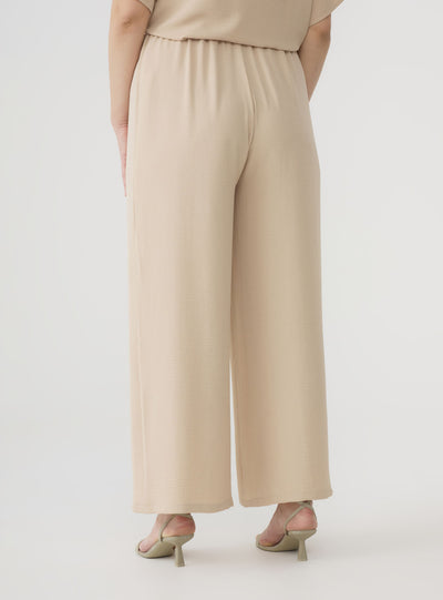 Pantaloni wide leg tinta unita