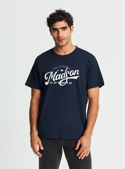 T-shirt comfort con stampa college