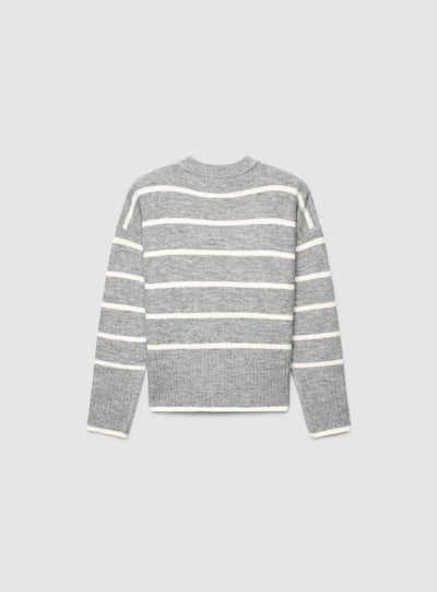 Maglia morbida a righe girocollo