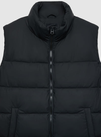 Gilet imbottito puffy con collo alto