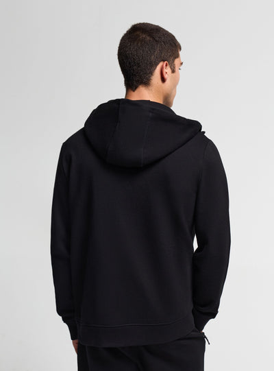 Felpa tecnica con zip e cappuccio
