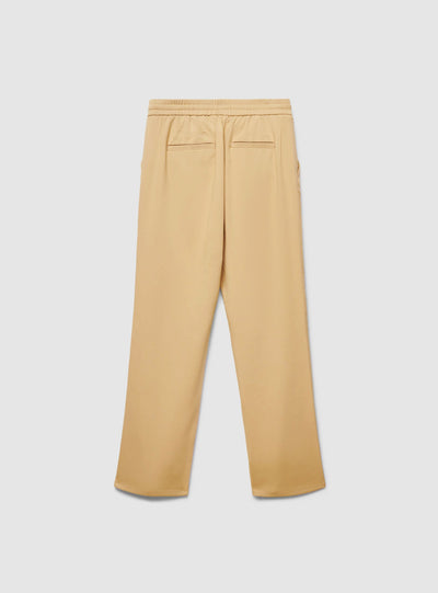 Pantaloni straight tinta unita con coulisse