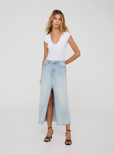 Body elasticizzato con scollo a v