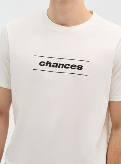 T-shirt con stampa lettering