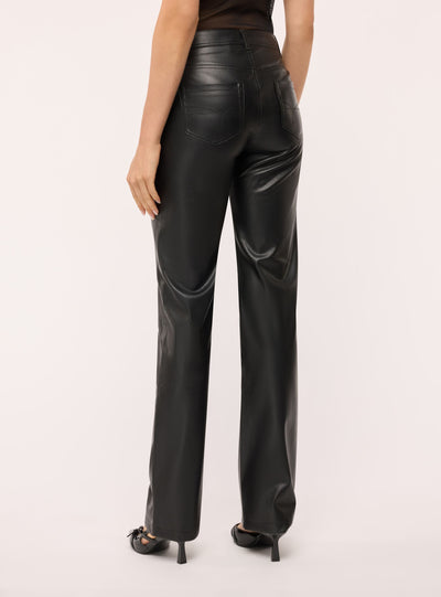Pantaloni wide leg  effetto pelle