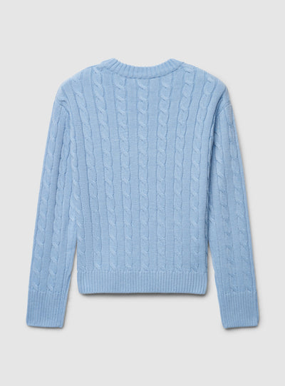 Maglia a trecce girocollo