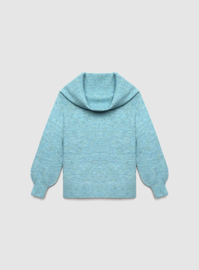 Maglia con collo ampio a tinta unita