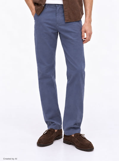 Pantaloni chino tinta unita regular