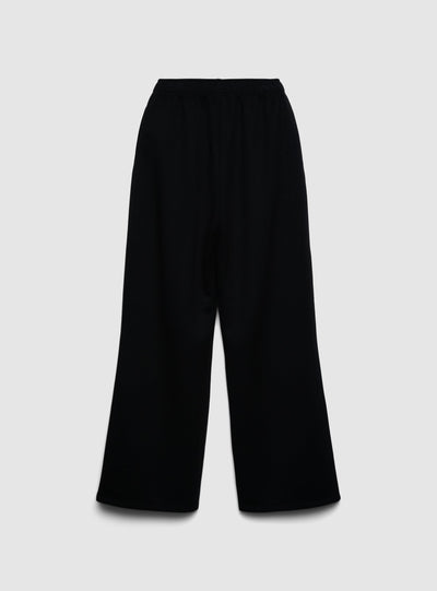 Pantaloni tuta wide leg a tinta unita