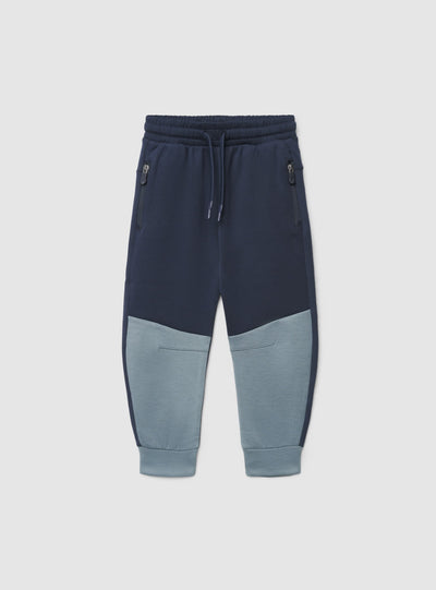 Pantaloni tuta jogger con zip e coulisse