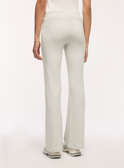 Leggings lunghi a zampa tinta unita