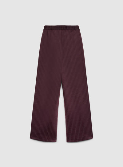 Pantaloni wide leg gessati