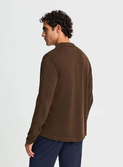Cardigan con bottoni e colletto camicia