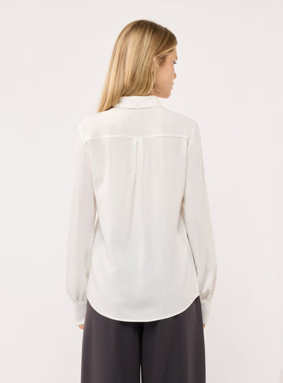 Camicia ampia a tinta unita