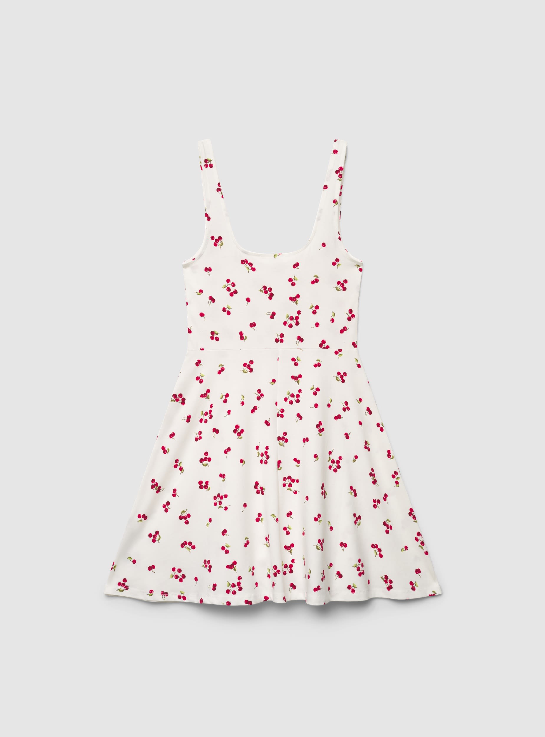 cherry skater dress Black Cherry White Cherry Print Dress White Dress With Black Cherry Print