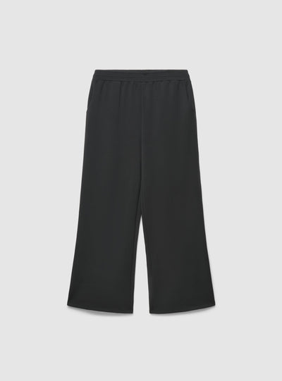 Pantaloni tuta wide leg a tinta unita