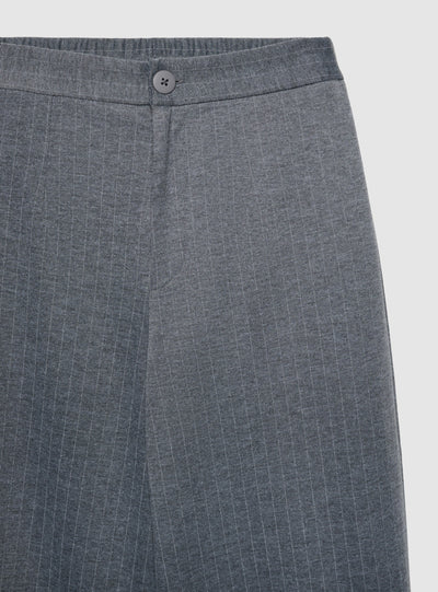 Pantaloni wide leg gessati