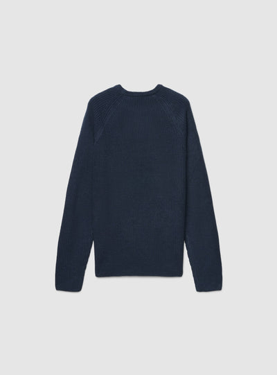 Maglia girocollo a costa inglese