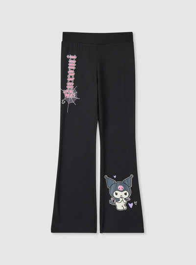 Leggings flare da bambina con stampa Kuromi® e scritta