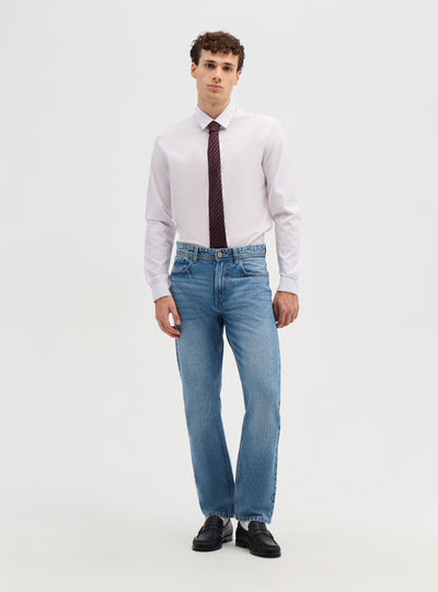 Camicia a maniche lunghe tinta unita