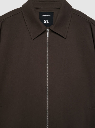 Giubbino con zip e colletto a camicia