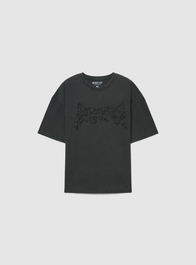 T-shirt boxy con stampa patch