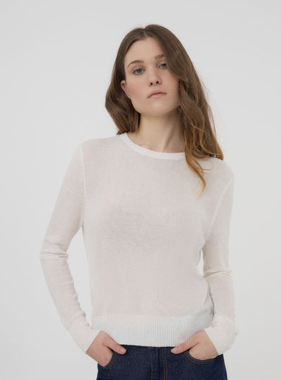 Maglia ampia in filato semitrasparente