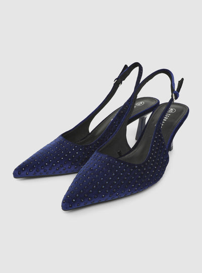 Decolleté slingback sa cirkonima