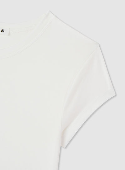 T-shirt a tinta unita a manica corta