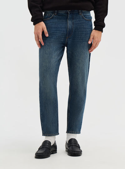 Jeans relaxed a tinta unita