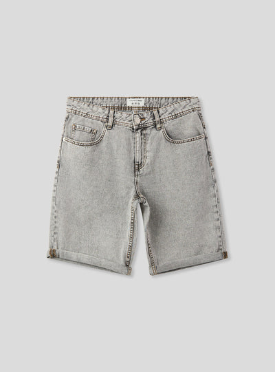 Bermuda di jeans acid wash cinque tasche