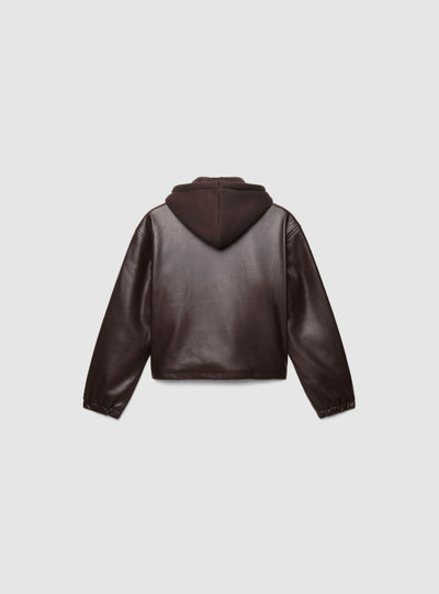 Bomber con cappuccio e bottoni a pressione