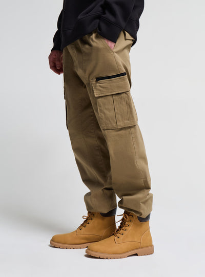Pantaloni cargo con coulisse e tasche