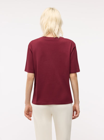 T-shirt maxi con stampa college