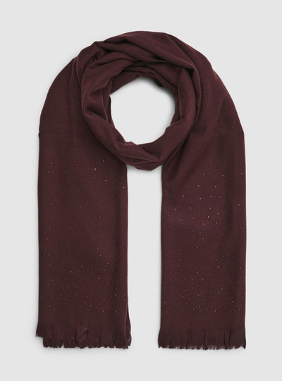 Pashmina con strass tono su tono