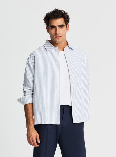 Camicia a righe con colletto