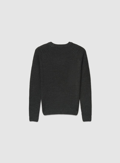 Maglia girocollo a costa inglese