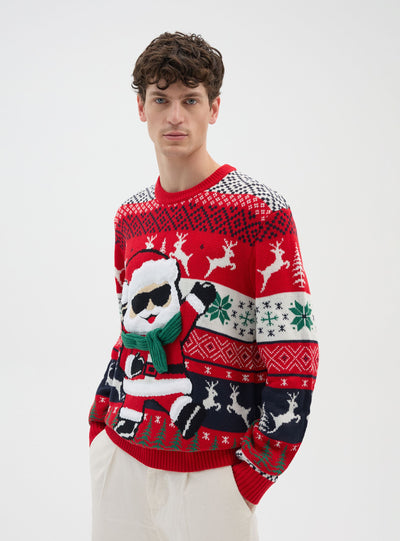 Pull de Noël avec motif Père Noël