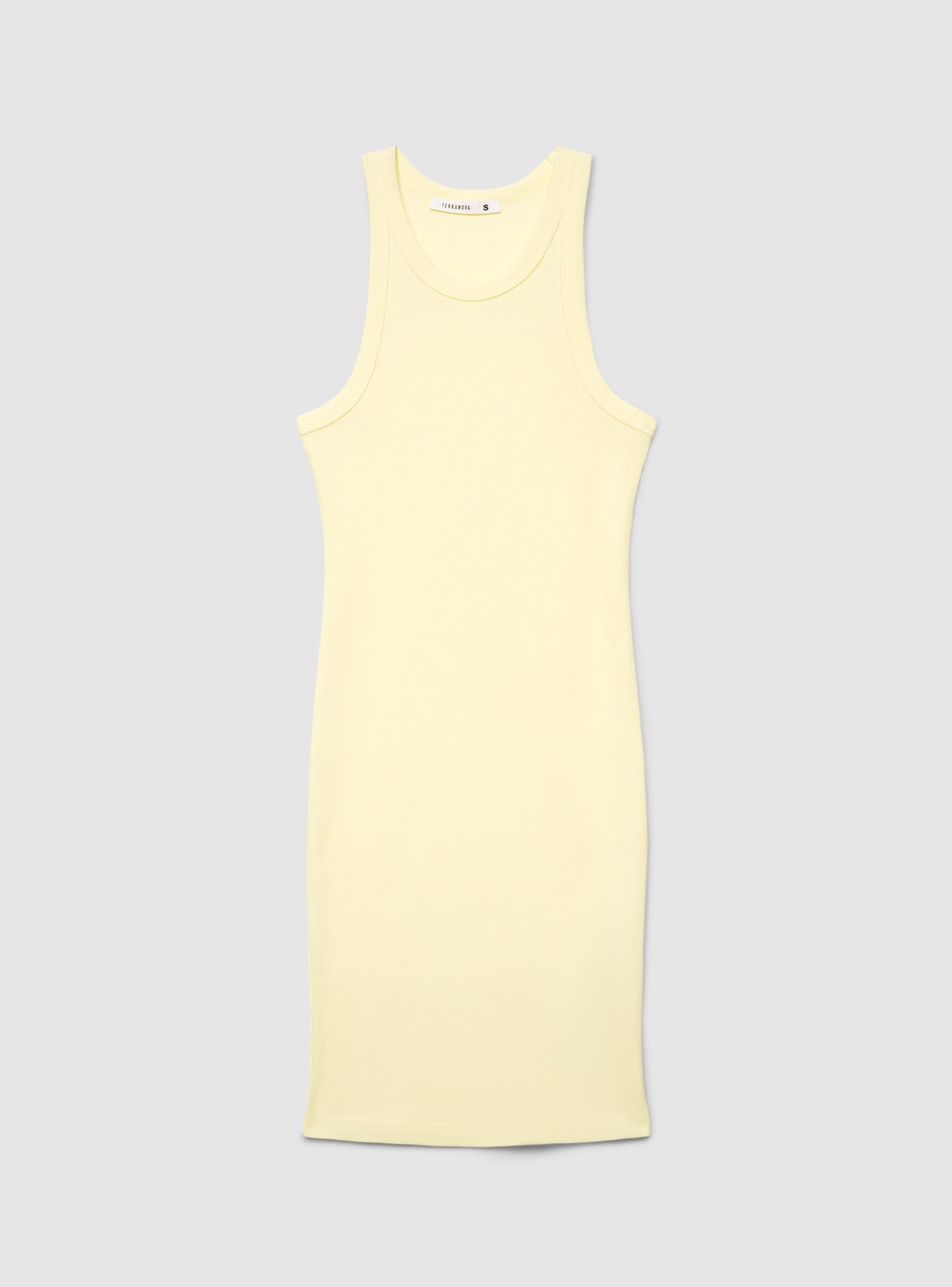 yellow ribbed tank dress Lisbon Ribbed Knit Tank Midi Dress Black / S by Sugarlips